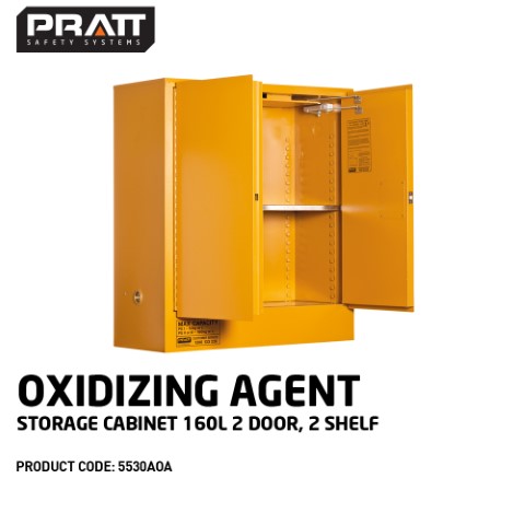 PRATT CABINET DG OXIDISING AGENTS 2 SHELF 160L 1295 X 1115 X 500MM